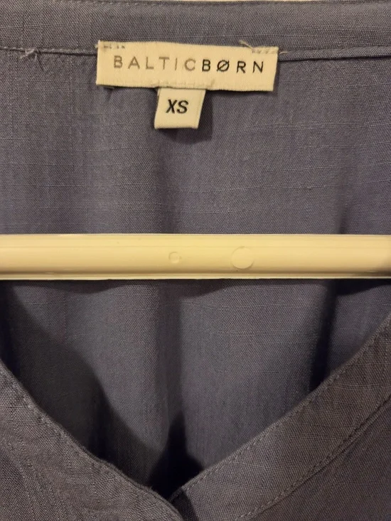 Baltic Born blue midi dress XS puff sleeves tiered pleats cottage core prairie - Picture 6 of 16